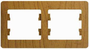 Рамка Glossa 2-постовая горизонтальная Дуб Schneider Electric GSL000502
