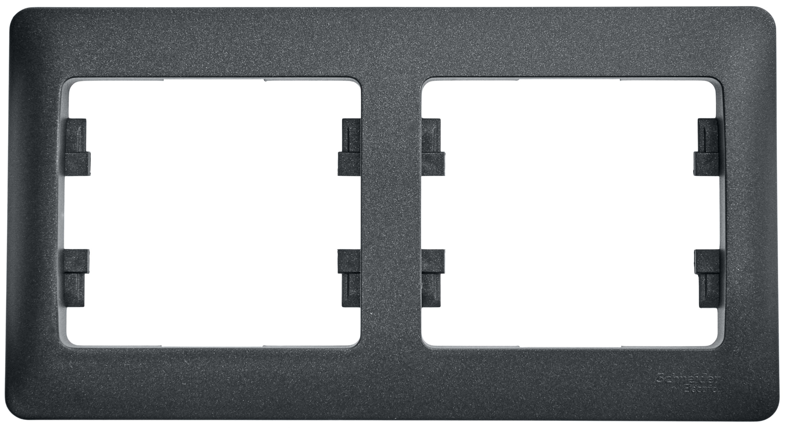 Рамка Glossa 2-постовая горизонтальная Анрацит Schneider Electric GSL000702