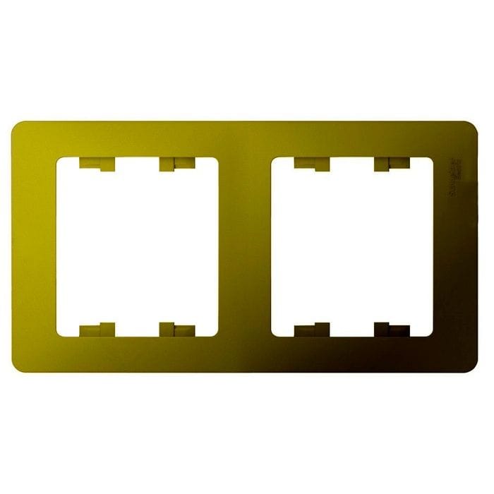 Рамка Glossa 2-постовая горизонтальная Фисташковый Schneider Electric GSL001002