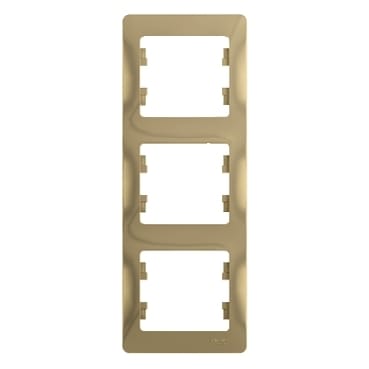 Рамка Glossa 3-постовая вертикальная Титан Schneider Electric GSL000407