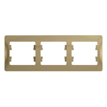 Рамка Glossa 3-постовая горизонтальная Титан Schneider Electric GSL000403