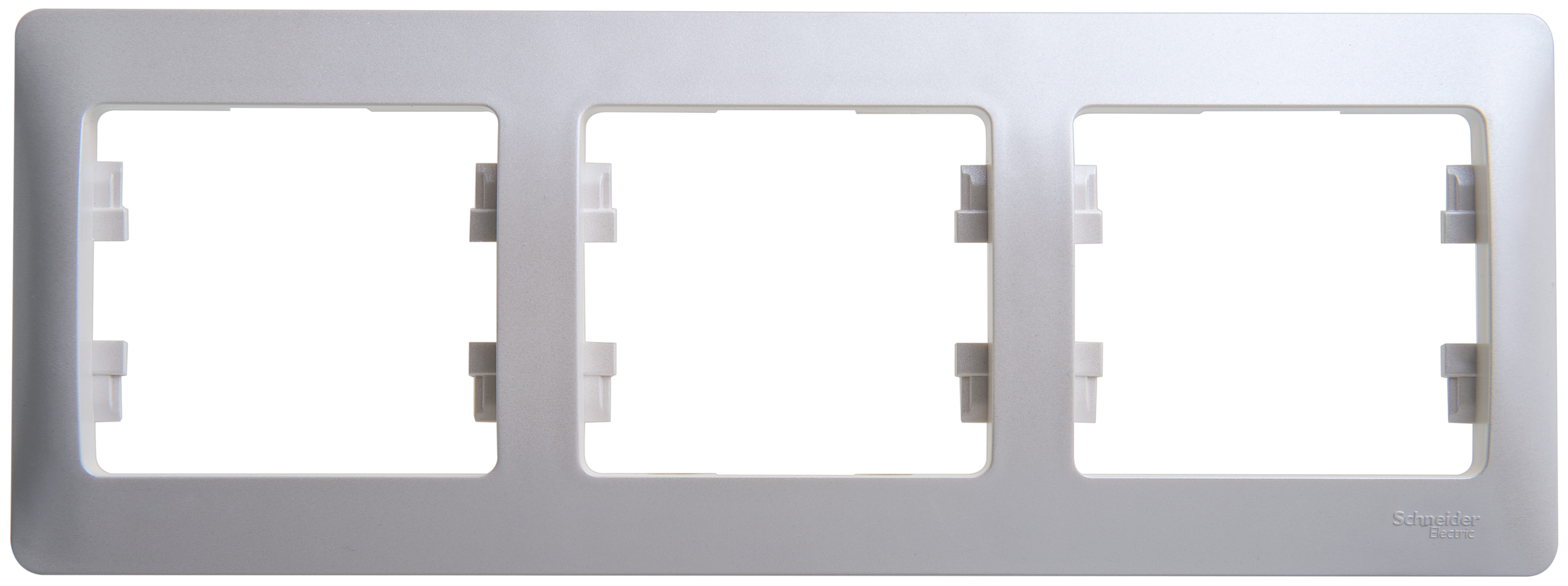 Рамка Glossa 3-постовая горизонтальная Перламутр Schneider Electric GSL000603