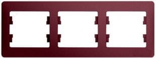 Рамка Glossa 3-постовая горизонтальная Баклажан Schneider Electric GSL001103