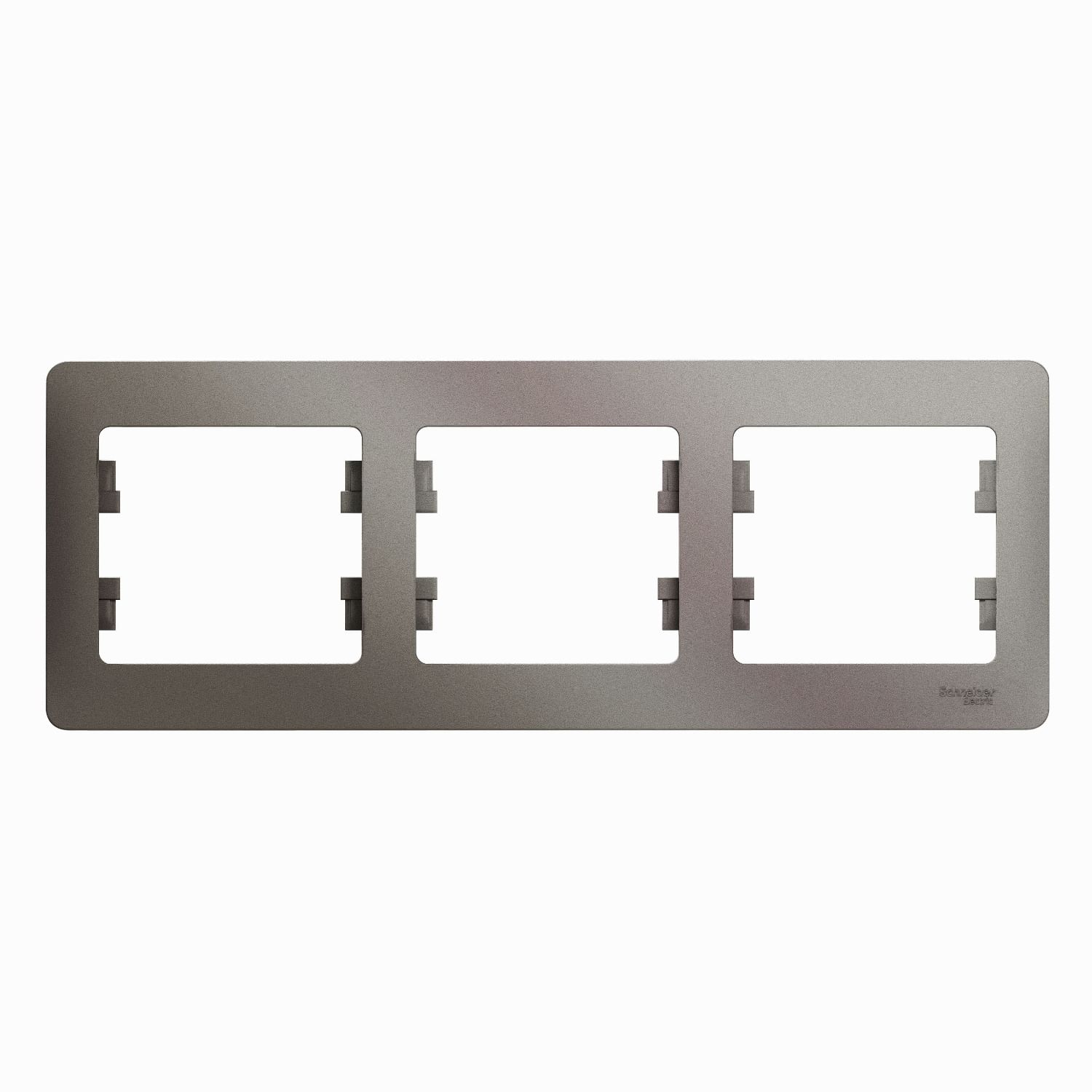 Рамка Glossa 3-постовая горизонтальная Платина Schneider Electric GSL001203