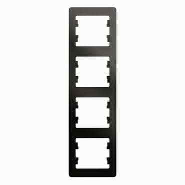 Рамка Glossa 4-постовая вертикальная Антрацит Schneider Electric GSL000708