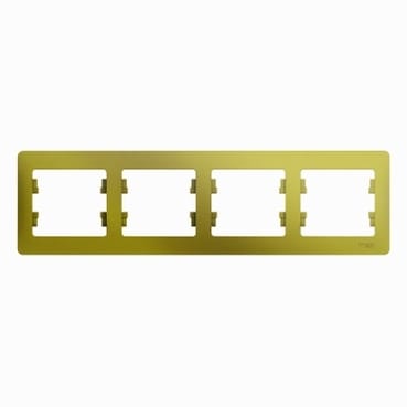Рамка Glossa 4-постовая горизонтальная Фисташковый Schneider Electric GSL001004