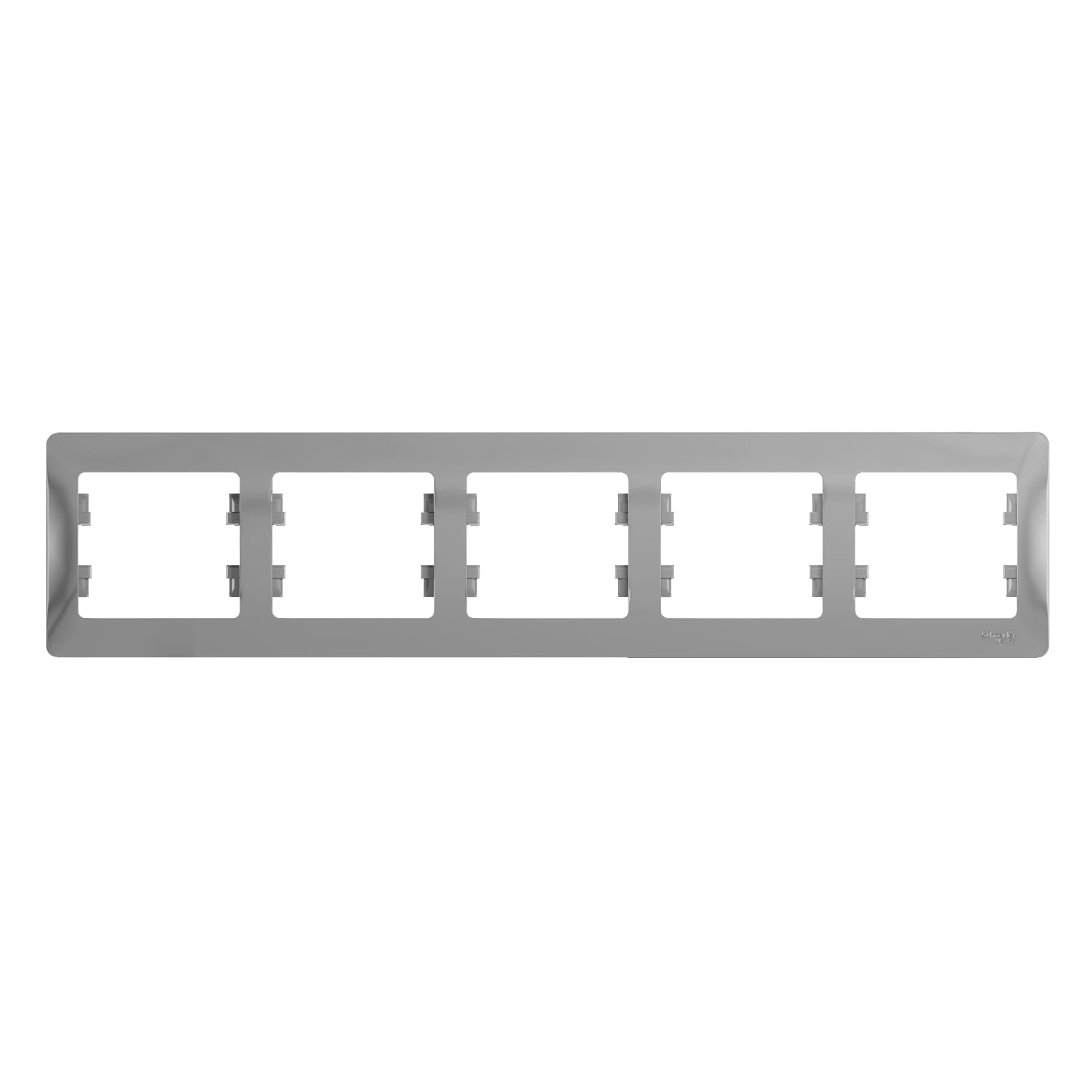 Рамка Glossa 5-постовая горизонтальная Алюминий Schneider Electric GSL000305