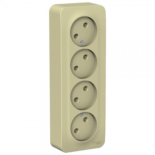 Розетка Blanca без заземления, без шторок, 16А, Бежевый Schneider Electric BLNRA000417