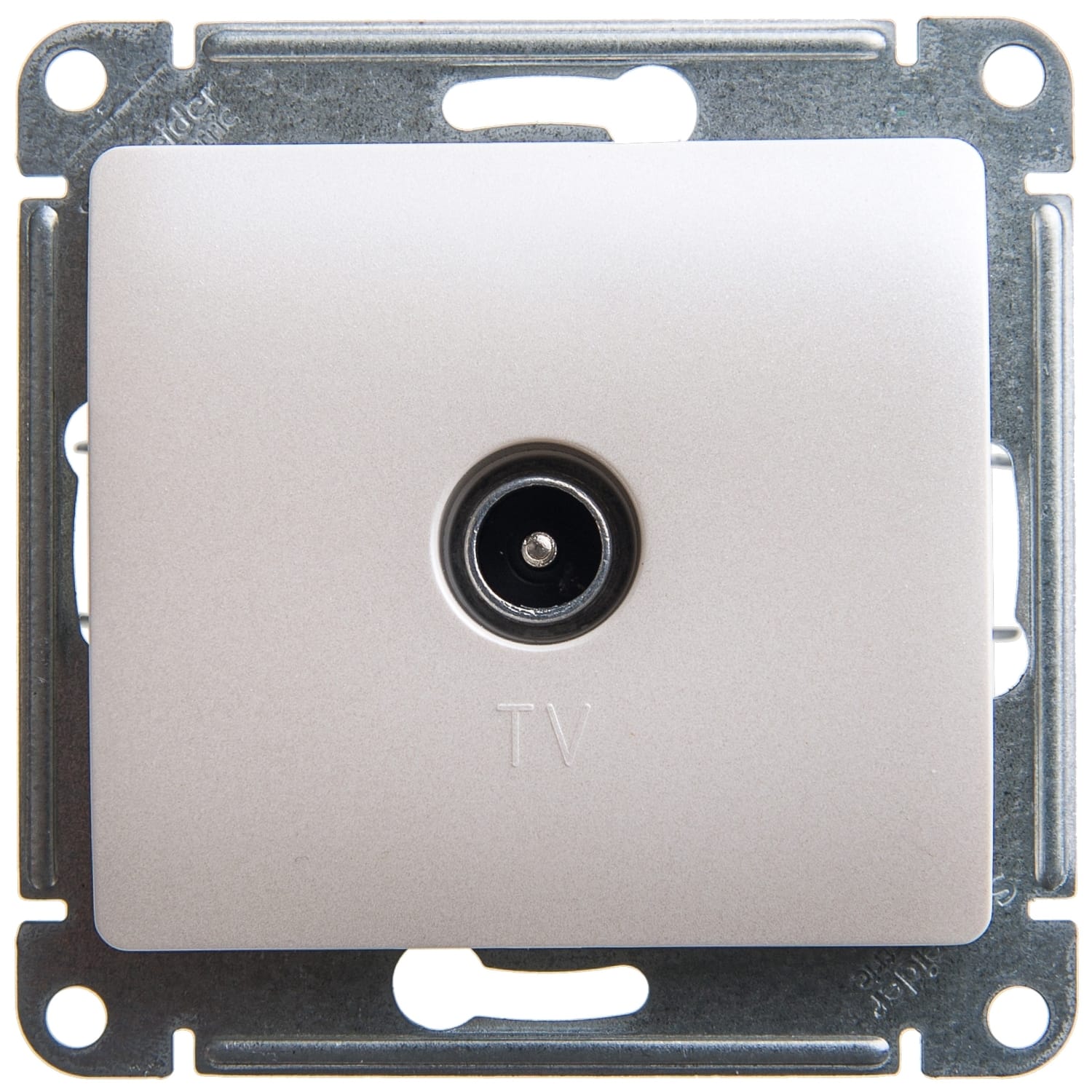 Розетка Glossa TV антенна коннектор, механизм Перламутр Schneider Electric GSL000693