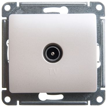 Розетка Glossa TV оконечная 1dB, механизм Перламутр Schneider Electric GSL000691