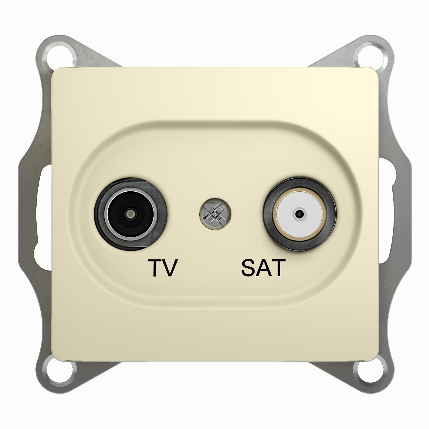 Glossa TV/SAT розетка оконечная 1dB, механизм Бежевый Schneider Electric GSL000297