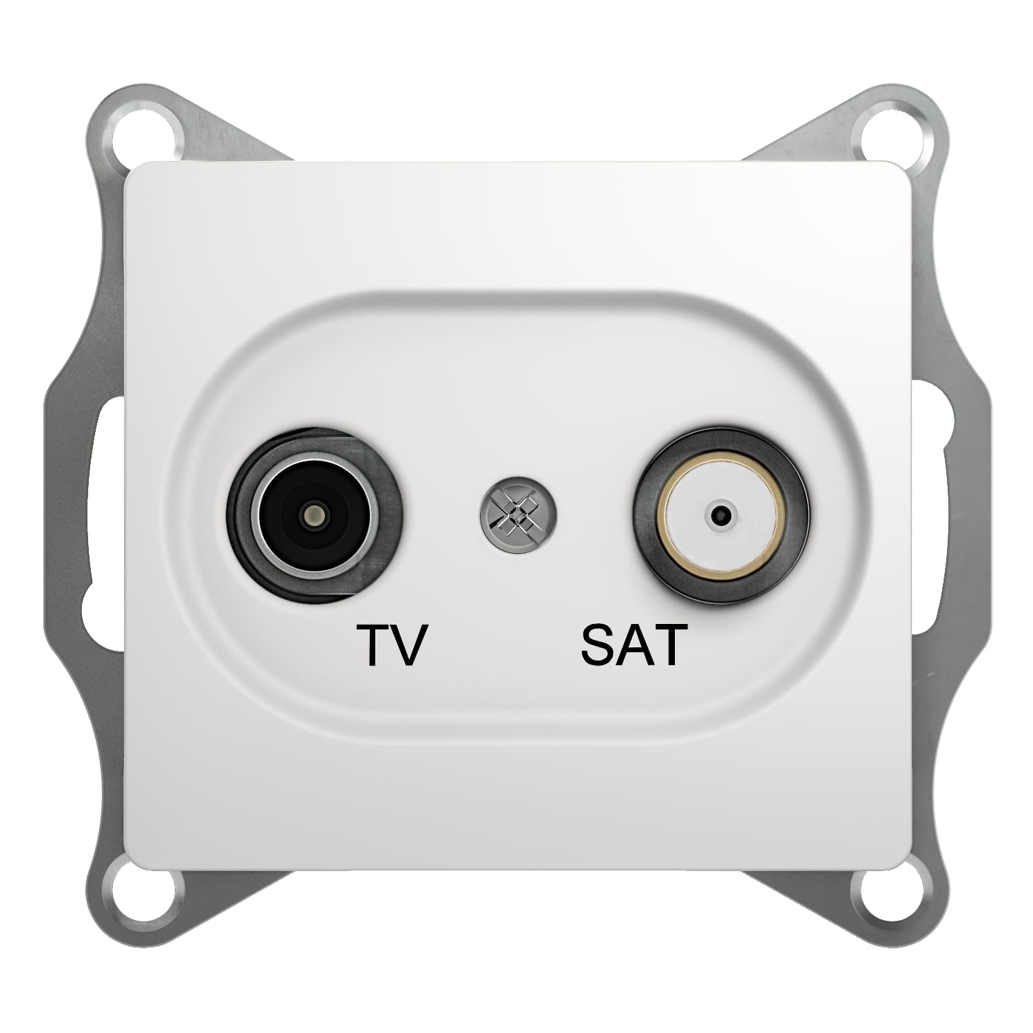 Glossa TV/SAT розетка оконечная 1dB, механизм Белый Schneider Electric GSL000197