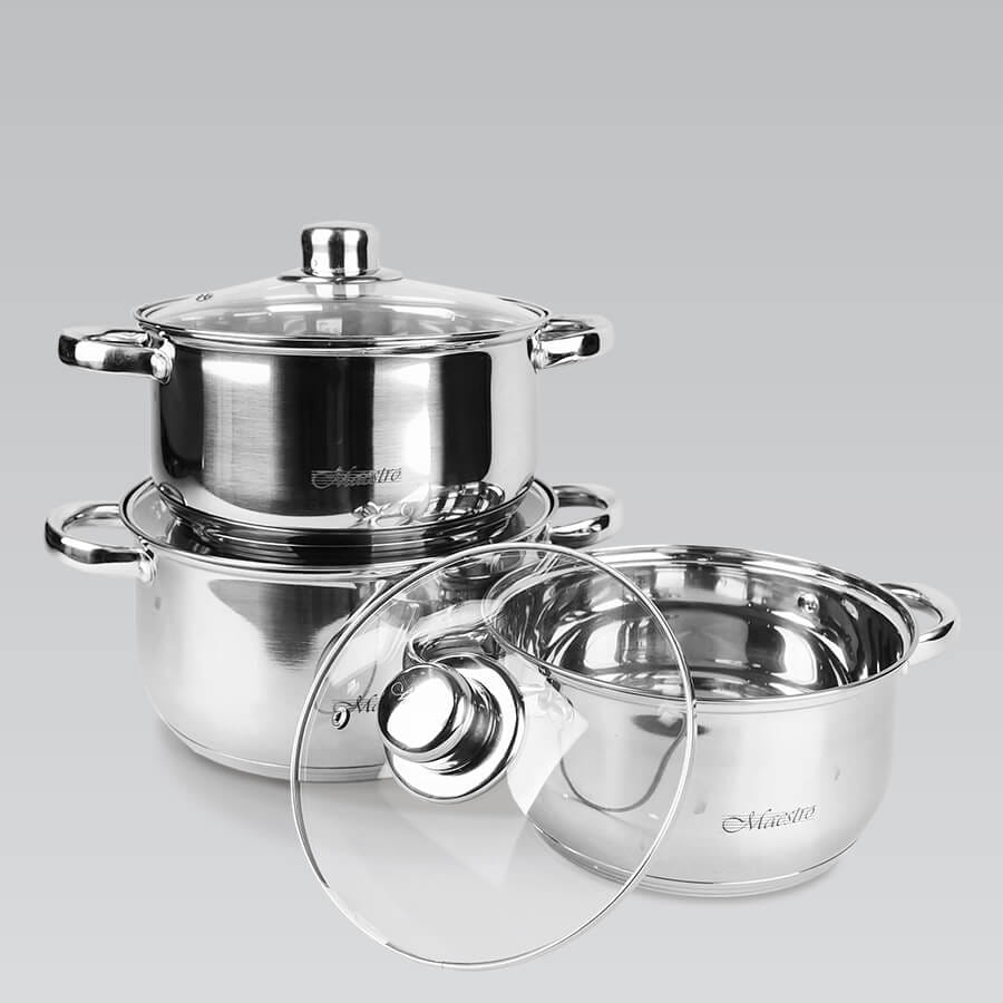 Набор кастрюль 6пр Maestro MR-2020-6M