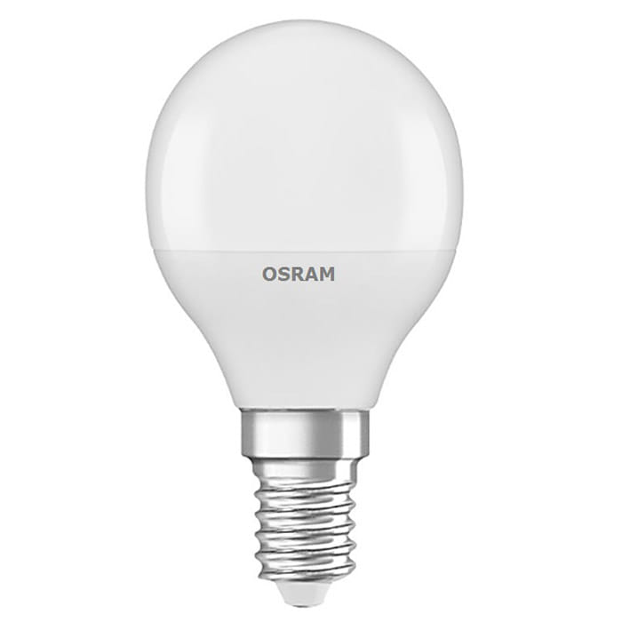 Лампа LED E14 7Вт шар матовый CLP60 7W OSRAM 479418