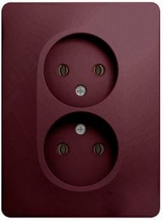 Розетка двойная Glossa без заземления Баклажан Schneider Electric GSL001120