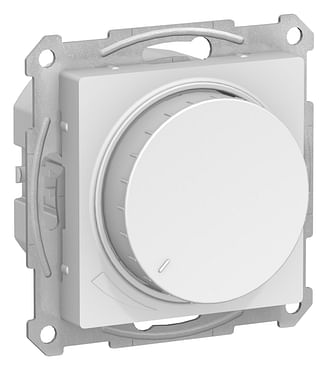 Светорегулятор AtlasDesign диммер поворотно-нажимной, LED, RC, 315 Вт, механизм Белый Schneider Electric ATN000134
