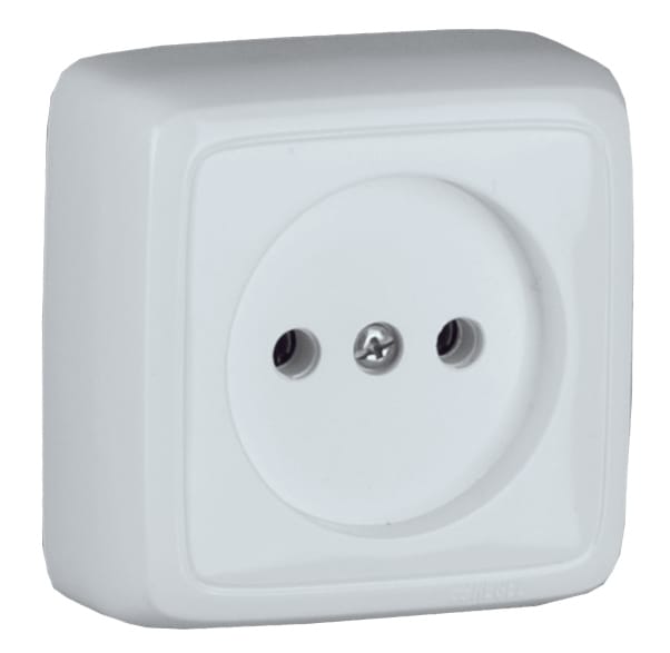 Розетка Альфа без заземления, 16А, механизм Белый Hegel РА16-103