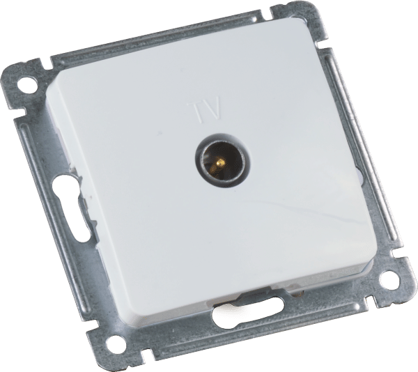 Розетка Мастер TV оконечная 1dB, механизм Белый Hegel РСТВ-401