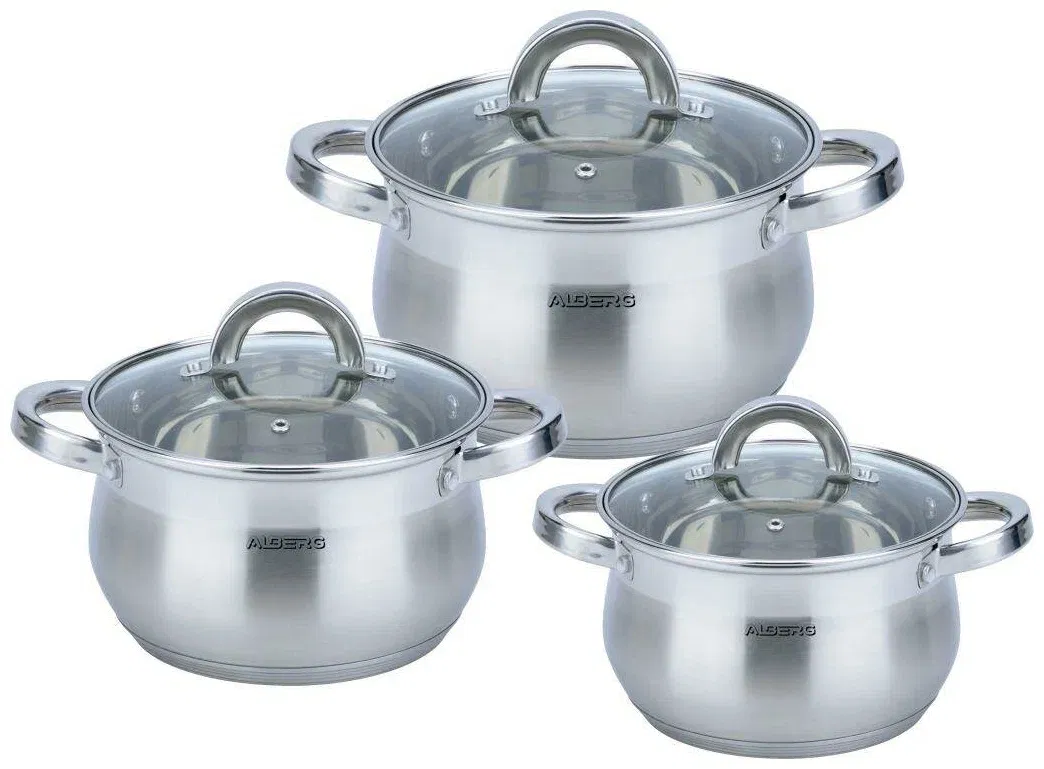 Набор кастрюль 2/3/4л ALBERG AL-2003
