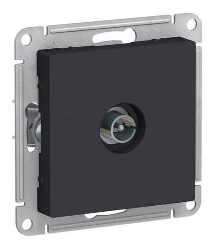 Розетка AtlasDesign TV антенна коннектор, механизм Карбон Schneider Electric ATN001093