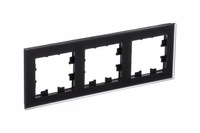 Рамка AtlasDesign Матовое органическое стекло Матовый черный Schneider Electric ATN331003