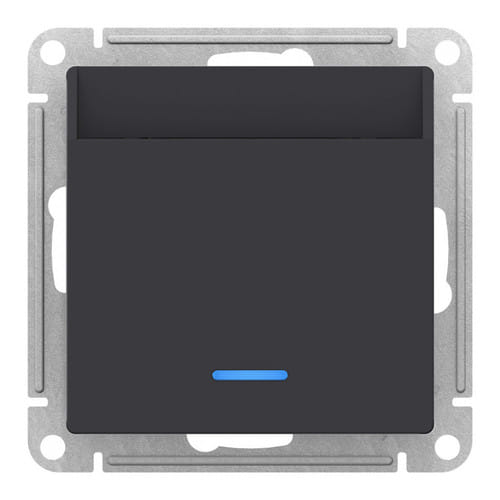 Выключатель AtlasDesign карточный без задержки времени, 10А, механизм Карбон Schneider Electric ATN001067