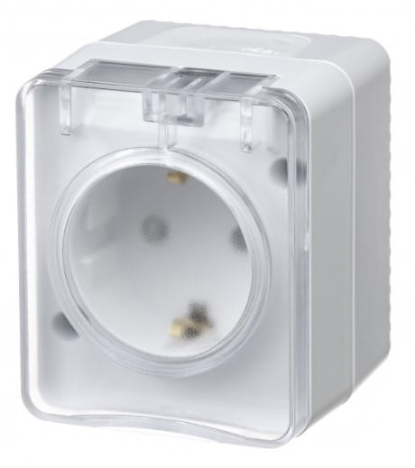 Profi54 Розетка с заземлением со шторками IP54 16А 250B Schneider Electric ATN540145