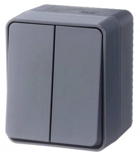 Profi54 Выключатель 2-клавишный IP54 10АХ Schneider Electric ATN544051