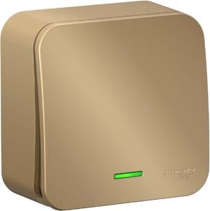 Переключатель Blanca с подсветкой 1-клавишный, 10А, Титан Schneider Electric BLNVA106114