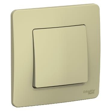 Выключатель Blanca 1-клавишный, 10А, в сборе Бежевый Schneider Electric BLNVS010107