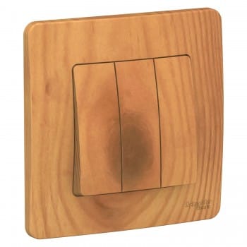 Выключатель Blanca 3-клавишный, 10А, в сборе Ясень Schneider Electric BLNVS100505