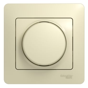 Светорегулятор (диммер) Glossa поворотный, R, 300 Вт, в сборе Бежевый Schneider Electric GSL000234