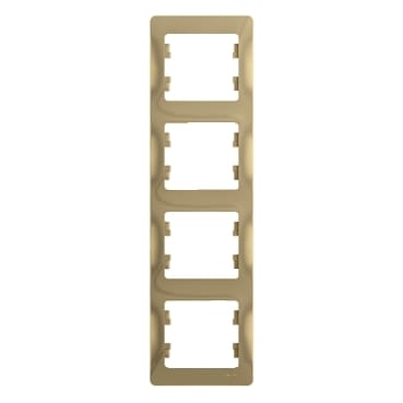 Рамка Glossa 4-постовая вертикальная Титан Schneider Electric GSL000408