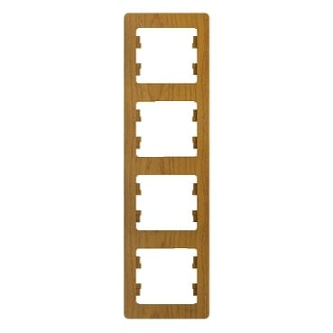 Рамка Glossa 4-постовая вертикальная Дуб Schneider Electric GSL000508