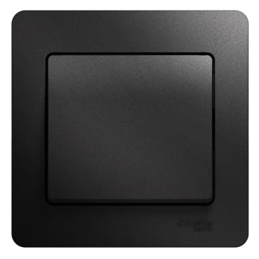Выключатель Glossa 1-клавишный, в сборе Антрацит Schneider Electric GSL000712