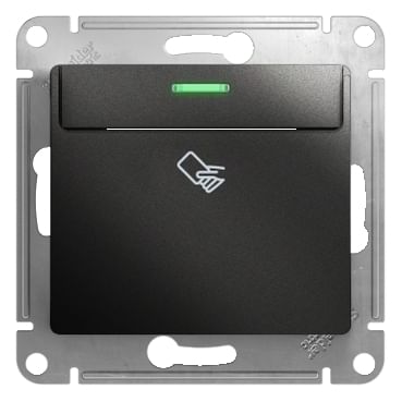 Выключатель Glossa карточный, 10А, механизм Антрацит Schneider Electric GSL000769