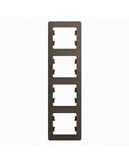 Рамка Glossa 4-постовая вертикальная Шоколад Schneider Electric GSL000808