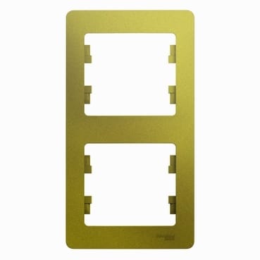 Рамка Glossa 2-постовая вертикальная Фисташковый Schneider Electric GSL001006