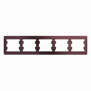 Рамка Glossa 5-постовая горизонтальная Баклажан Schneider Electric GSL001105