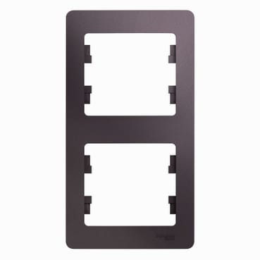 Рамка Glossa 2-постовая вертикальная Сиреневый туман Schneider Electric GSL001406