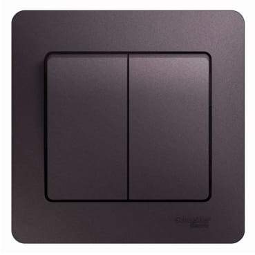 Выключатель Glossa 2-клавишный, в сборе Сиреневый туман Schneider Electric GSL001452