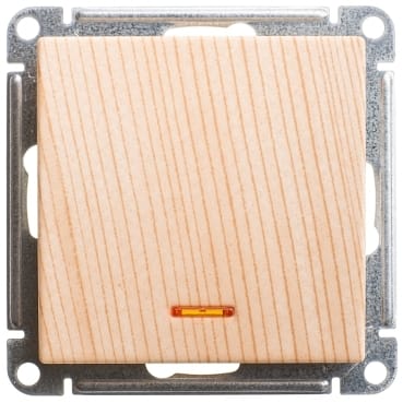 Переключатель W59 с подсветкой, 1-клавишный, 10АХ, механизм Сосна Schneider Electric VS610-157-7-86