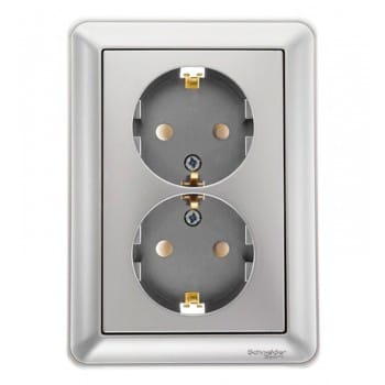 Розетка RS16-255-58 серия W59 матовый хром Schneider Electric