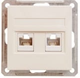 W59 РОЗЕТКА двойная телефонная RJ11, 160В, 1А, механизм RSI-251TT-2-86 Schneider Electric