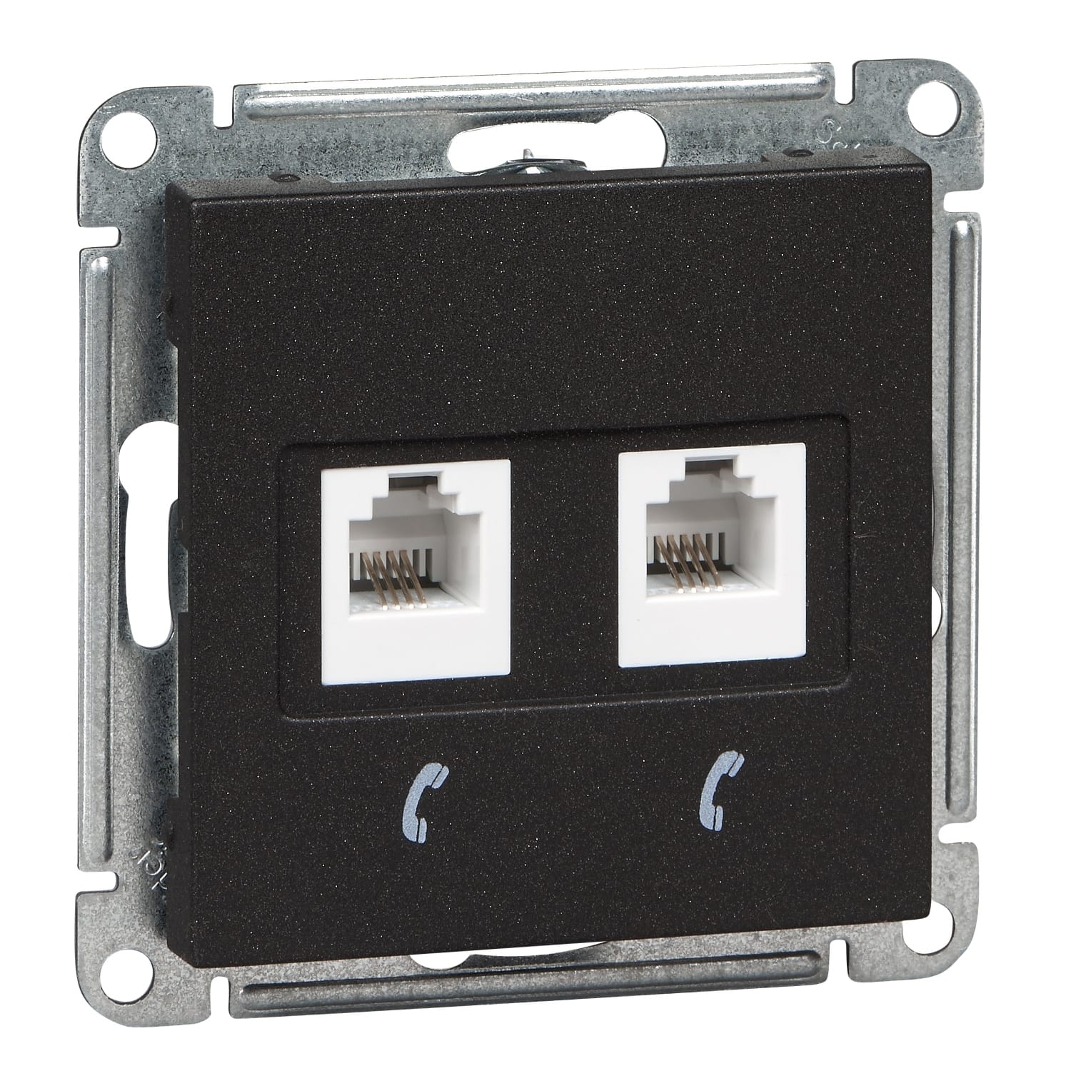 W59 РОЗЕТКА двойная телефонная RJ11, 160В, 1А, механизм RSI-251TT-6-86 Schneider Electric