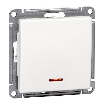 Выключатель W59 с подсветкой 1-клавишный, 10А, механизм Белый Schneider Electric VS110-153-1-86