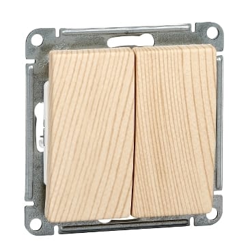 Выключатель W59 2-клавишный, 10А, механизм Сосна Schneider Electric VS510-252-7-86