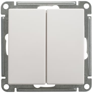 Переключатель W59 2-клавишный, 10АX, механизм Белый Schneider Electric VS610-256-1-86