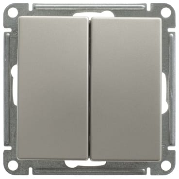 Переключатель W59 2-клавишный, 10АX, механизм Шампань Schneider Electric VS610-256-4-86