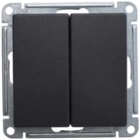 Переключатель W59 2-клавишный, 10АX, механизм Черный бархат Schneider Electric VS610-256-6-86